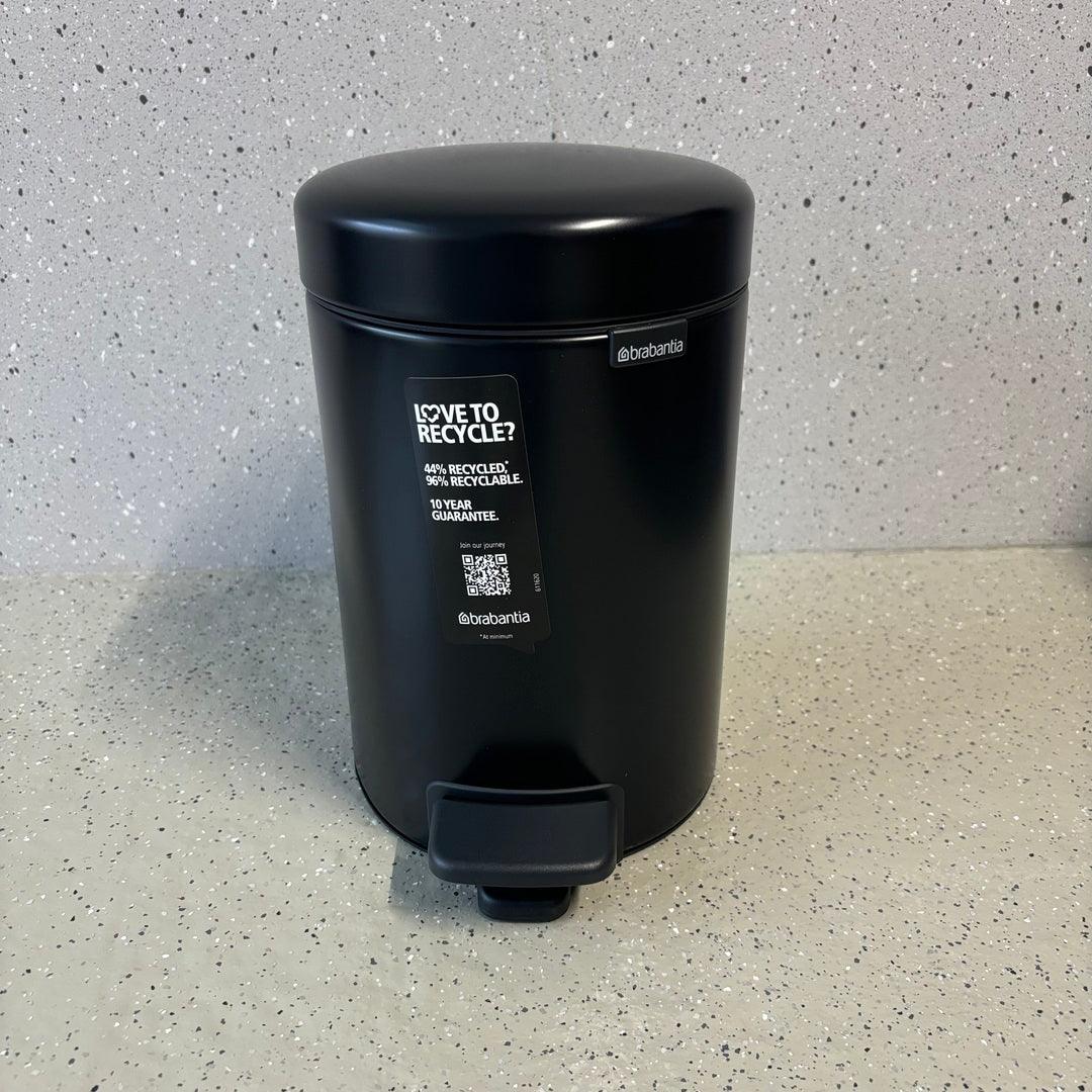 Brabantia NewIcon Prullenbak 3 liter Matt Black