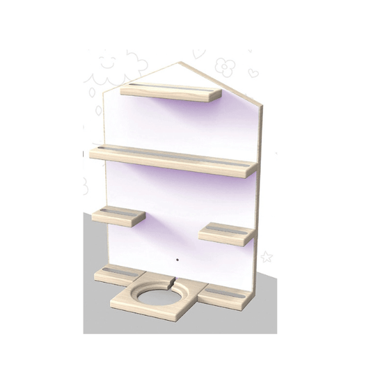 Little Moonshine Rek voor Tonie Box en Tonies (Wit) - Het rek voor Toniebox en tot 32 Tonies - Magnetisch wandrek voor Tonies - 4 passend bij Toniebox