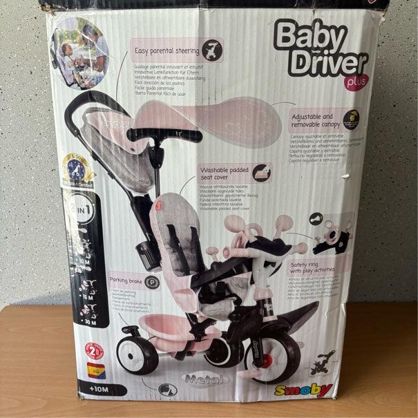 Smoby Baby Driver Plus Roze  Driewieler  Loopfiets